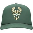 thumbnail image 2 of Men's Mitchell & Ness Hunter Green Milwaukee Bucks Core Evergreen OTC Trucker Adjustable Hat, 2 of 4