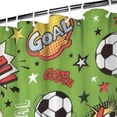 thumbnail image 3 of Green Soccer Comic Pattern Shower Curtain 84"x72" ,Bathroom Decorative Shower Curtains Set with 12 Hooks,Modern Waterproof Washable Shower Curtain, 3 of 6