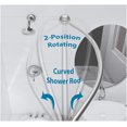 thumbnail image 2 of Rotating Curved Shower Rod Brushed Nickel - Flips In and Out GREAT for Small Bathrooms Curved Shower Rod - No  Stainless Curved Shower Rods Fit  Tubs, 2 of 8