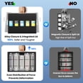 thumbnail image 7 of Cnyrbt Large Capacity Trading Card Storage Box, 5-Grid Layered Design Holds 3900+ Sleeveless/1800+ Double-Sleeved Cards, with Fingerprint Lock, Waterproof PU Leather, Exquisite Gift Box & Complete Ac, 7 of 7
