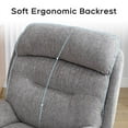 thumbnail image 6 of Comfort Stretch Gray Swivel Accent Chair with Ottoman Rocker Glider Chairs Ottoman Footrest Set, 6 of 10