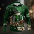 thumbnail image 2 of Mens Polos Shirts Saint Patrick'S Day Irish Novelty Print School Outfits for Teachers,Green,3XL, 2 of 3