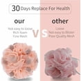 thumbnail image 4 of Bath Loofah Shower Sponge Body Back Scrubber Soft Mesh Shower Puffs Exfoliating Loofa for Women & Men Bath Accessories Cleaning Tool (4Pcs 60G Shower Puffs, Luxury), 4 of 6