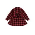 thumbnail image 1 of xiaxaixu Vêtements d'Automne pour Filles Tout-Petits Robe à Carreaux Douce Robe à Manches Longues avec Ceinture et Boutons, 1 of 8