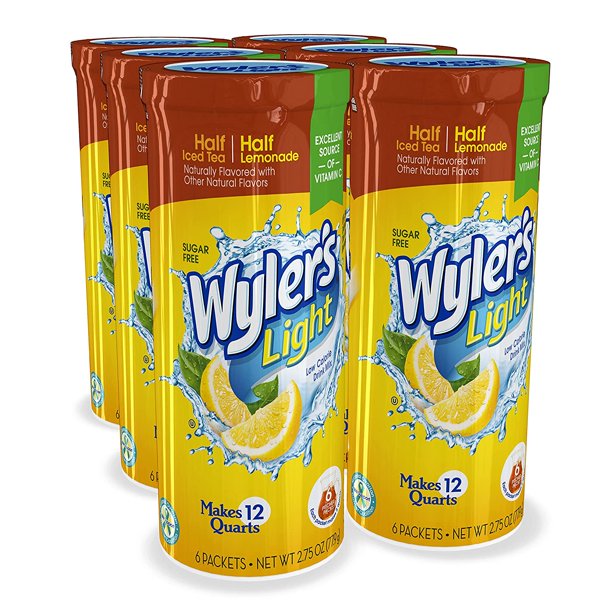 Wyler's Light Canister Drink Mix Half Iced Tea Half Lemonade Water