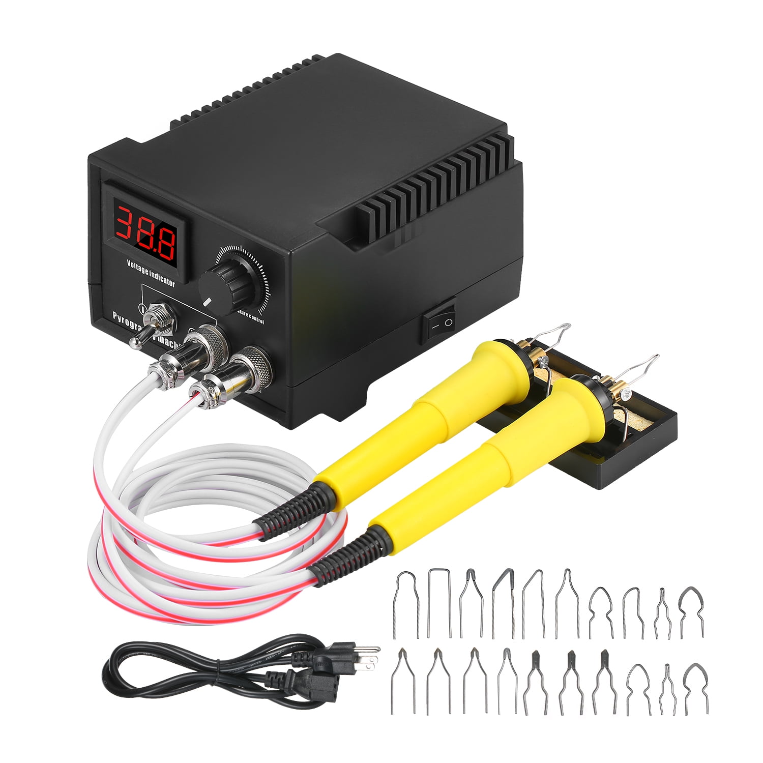 60W 240V 29PCS Woodburner Wood Burning Tool Kit Adjustable 0℃800