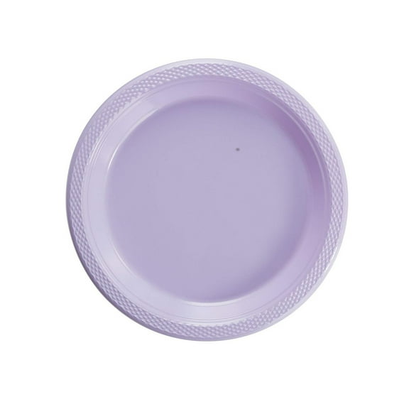Crown Display Lavender Purple Plastic Party Bundle Plate 9 inch 50 Pcs