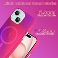 thumbnail image 3 of Designed for iPhone 15 Case Magnetic Fluorescent Iridescent Laser Cute Slim Phone Case for Women Men Girls Compatible with MagSafe Protective Luxury Cover 15 Hot Pink, 3 of 12
