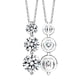 thumbnail image 1 of Collar SIGALIT Moissanite de plata de ley de 3 piedras de regalo, 1 of 8