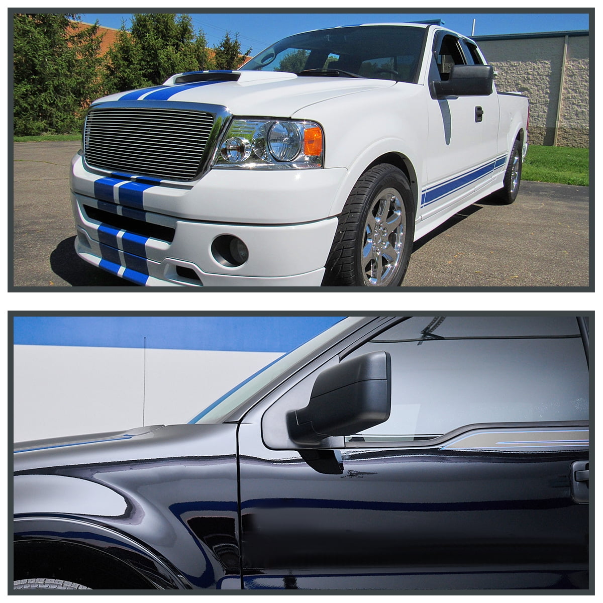 Spec-D Tuning Left Driver Side Manual Fold Non Heated Side Mirror Compatible with 2004-2014 Ford F150 F-150 Truck