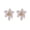 White, variant on SmartBy 1 Pair Stud Earrings Retro Style Colorful Enamel Flower Shape Ear Studs Shiny Personalized Earrings Jewelry Gift