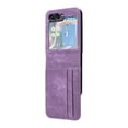 thumbnail image 5 of Allytechgroup Wallet Case for Samsung Galaxy Z Flip 6, Slim Fit PU Leather Retro Stylish Cards Slots Photo Holder Phone Case Cover for Galaxy Z Flip6, Purple, 5 of 12