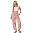 thumbnail image 3 of Fantaslook Capri Pants for Women Wide Leg Sweatpants Harem Palazzo Baggy Pants with Pockets, 3 of 7