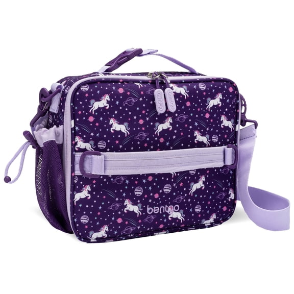Bentgo® Kids Prints Lunch Bag - Double Insulated, Durable, Water-Resistant Fabric with Interior and Exterior Zippered Pockets and External Bottle Holder- Ideal for Children 3  (Dinosaur)