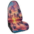 thumbnail image 5 of Binienty Tropical Palm Tree Sunset Beach Towel Car Seat Covers Front Seats Girly Sweat Carseat Protector Bucket Seat Cover Washable Removable Auto Interior, 5 of 7