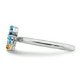 thumbnail image 4 of Sterling Silver Blue Topaz & Citrine Butterfly Ring, 4 of 11