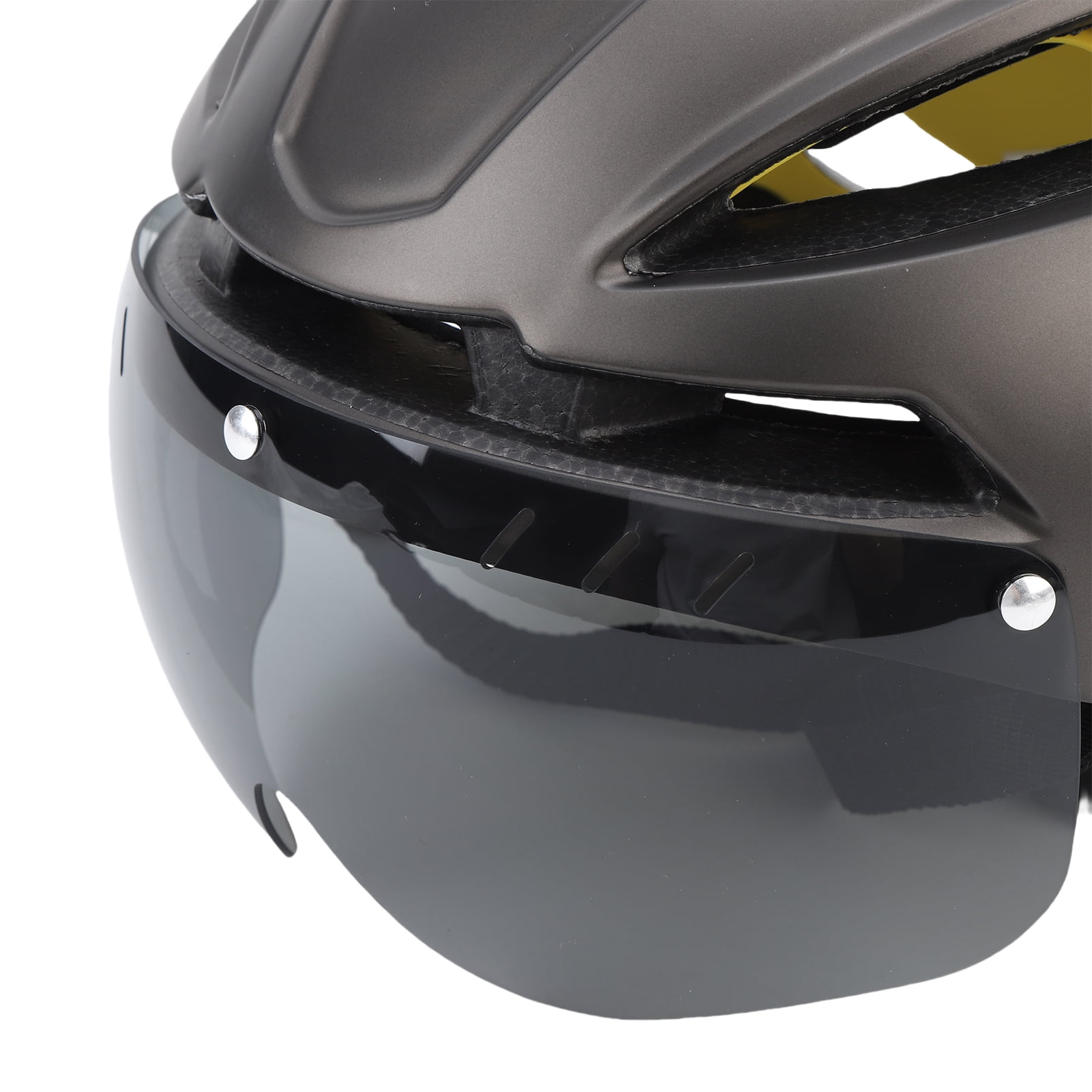 YAHHU MIPS Technology Adult Cycling Bike Helmet with Rechargeable LED Light and Magnetic Goggles for Mountain Road Bicycle Riding Titanium Large Size (11.8 inches / 30 cm)