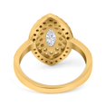 thumbnail image 3 of Yellow Tone, Simulated Cubic Zirconia Size-10 Marquise Vintage Art Deco Halo Wedding Engagement Bridal Ring 925 Sterling Silver, 3 of 7