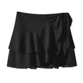 thumbnail image 4 of Sarong Coverups for Women Tie Side Swimsuits Coverup Summer Flowy Bathing Suit Cover Up Mini Skirt Plus Size Fashion, 4 of 6
