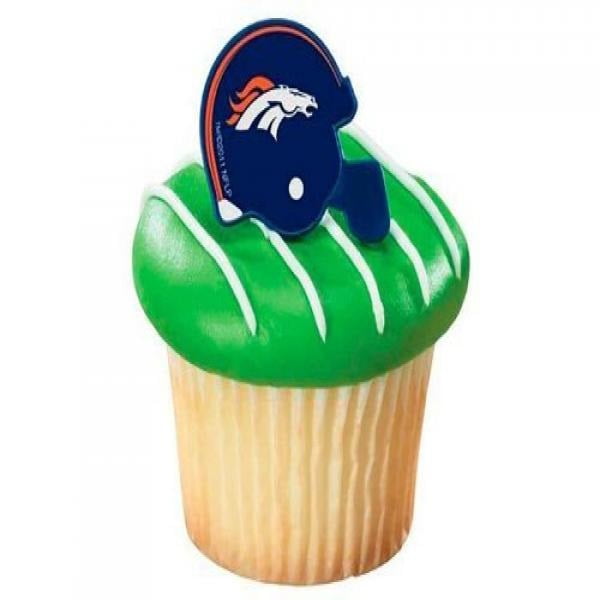 1 X Nfl Denver Broncos Cupcake Rings 12 Pack By Decopac Walmart Com
