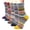A-1, variant on 5 PACK Vintage Winter Soft Warm Thick Cold Knit Wool Crew Socks, Multicolor, free size