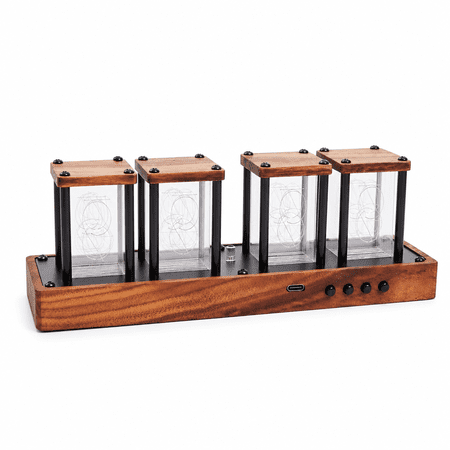 MONTERA Nixie Tube Clock,LED Desk Clock,Glow Tube Gift Alarm Clock for Home Bedroom Decor