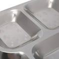 thumbnail image 3 of Stainless Steel Kids Snack Tray School Canteen Food Lunch Box Plate 4/5/6 Grids, 3 of 5