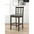thumbnail image 5 of Home Design Azalea 5-Piece Counter Set, Taupe/Gray, Square table, Slat-back cushioned chairs, Comfortable seating, Sturdy legs, Modern minimalist style, Space-saving, 5 of 7