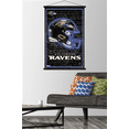 thumbnail image 2 of NFL Baltimore Ravens - Neon Helmet 23 Wall Poster with Magnetic Frame, 22.375" x 34", 2 of 5