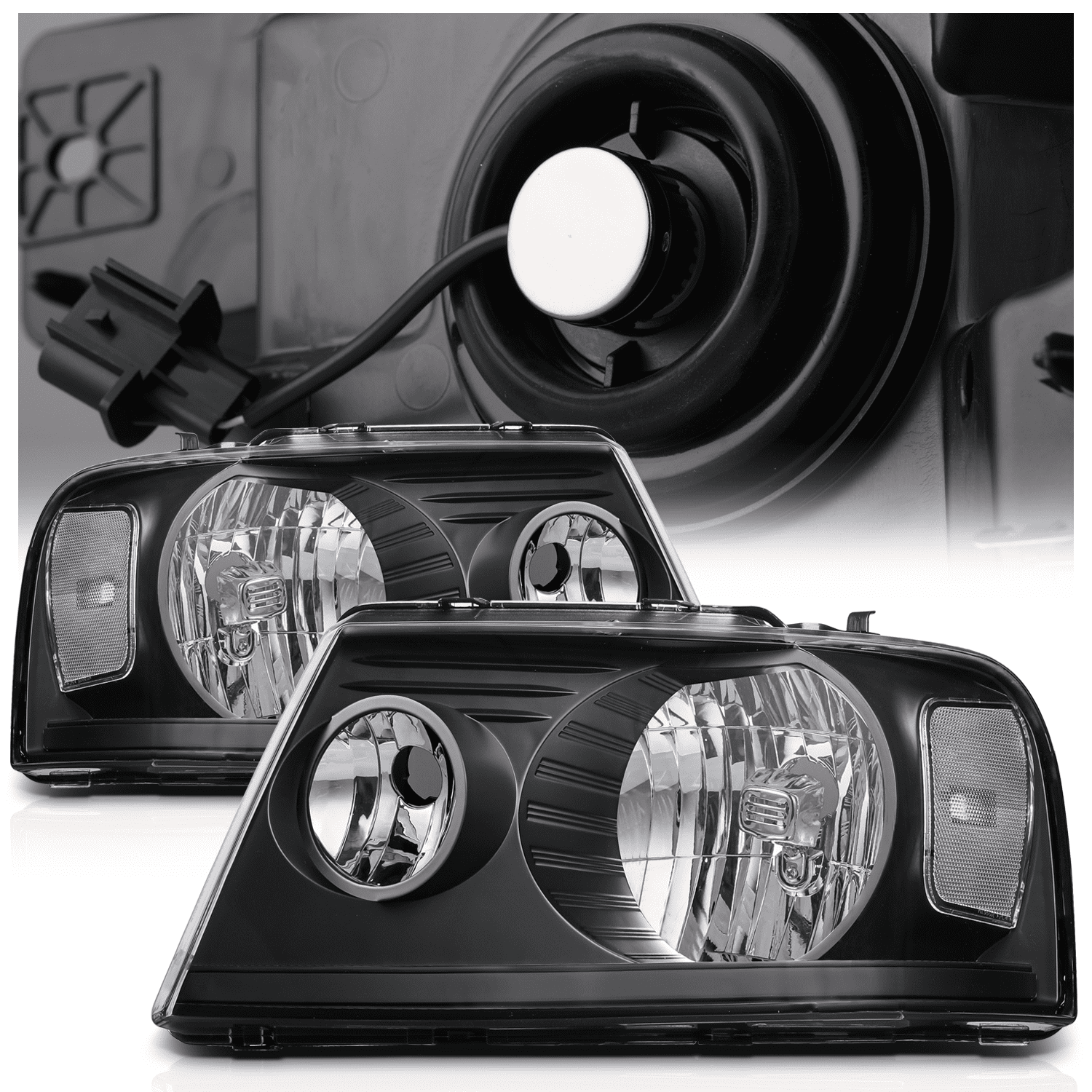 MAUTO Headlight Assembly with PreAssembled 6000K LED Bulbs for 0408