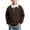 Brown, variant on BLVB Boys Girls Long Sleeve Sweatshirts Kids Button Collared School Uniform Tops Drop Shoulder Pullover 3-14Y(Wine,13-14 Years)