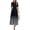 Floral Black White, variant on Women's Boho Floral Maxi Dress Summer Short Sleeve Tie V Neck Spring Wedding Guest Flowy Beach Sun Dresses