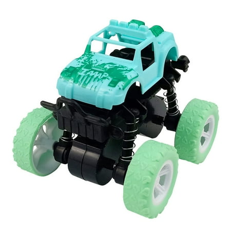 Friction Powered Stunt Car Toy 360° Spinning & Flip Pull Back Monster Truck All Terrain Vehicle with Anti-Slip Tires Gift for Boys Girls Toddlers Age 2 3 4 5 for Birthday Christmas