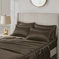thumbnail image 4 of Comfort Classics Satin Chocolate Luxury 6 PC Sheet Set, California King - Wrinkle Free, 4 of 18