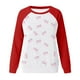 thumbnail image 3 of Gibobby Tops Mujeres Casual Sudadera con capucha y cuello redondo informal sin sombrero con estampado completo de amor para mujer (Rojo, XXL), 3 of 4