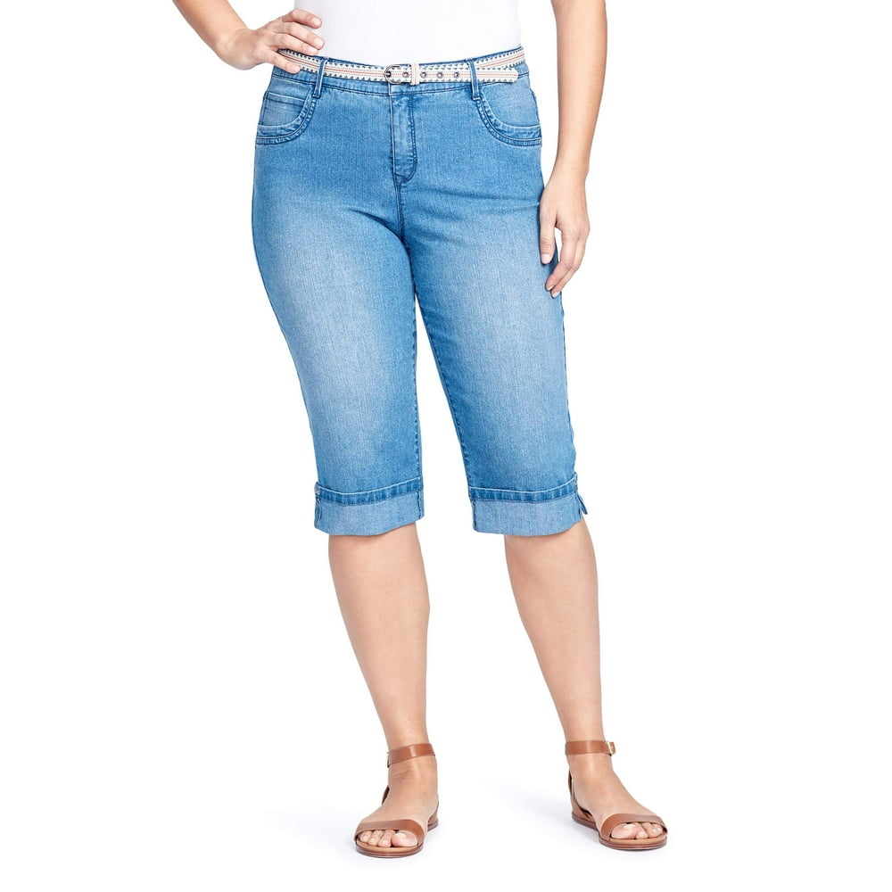 Gloria Vanderbilt Women's Plus Size Cleo Belted Skimmer