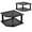 Black, variant on Bamboo Corner Shelf(2 Pack),2 Tier Plate Organizer for Cabinet and Countertop,Pantry Dish and Spice Rack for Kitchen(Black)
