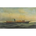 thumbnail image 3 of Antonio Jacobsen 14x10 Black Modern Framed Museum Art Print Titled - The Yacht ‘Aztec’ (1891), 3 of 5