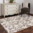 thumbnail image 4 of Farmhouse Brown Large Area Rugs for Bedroom Living Room, Soft Non Slip Carpet Bedside Rug, Vintage Flower Leaf Botanical Plant Rectangular Floor Cover Kitchen Accent Rug 3'x5' for Dining Room/Office, 4 of 9