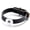 Black, variant on Snap Jewelry Leather Bracelet with Adjustable Buckle in Navy Blue for 18MM Charm Buttons