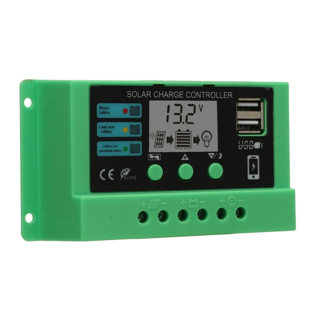 PWM Régulateur de Charge Solaire, 12V 24V Régulateur de Charge Solaire Réglable Durable Protection Diverses pour les Entreprises