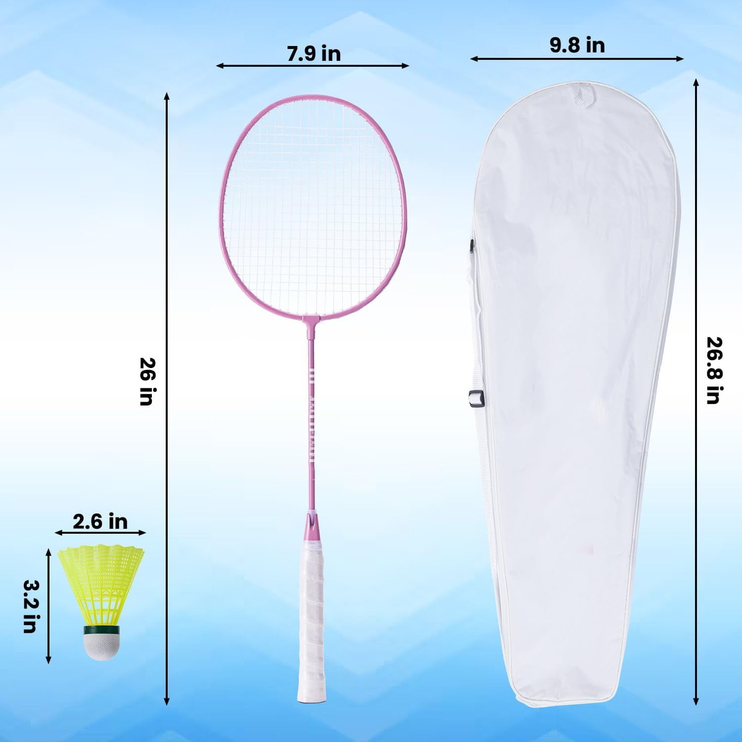 Badminton Racket Set with Carrying Bag, Carbon Fiber or Alloy Steel