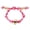 A, variant on Dopamine Color Rope Bracelet - 26 Letter Pendant Adjustable Personalized Buckle deep pink