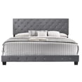 thumbnail image 4 of Glory Furniture Suffolk Velvet Upholstered King Bed in Gray, 4 of 8