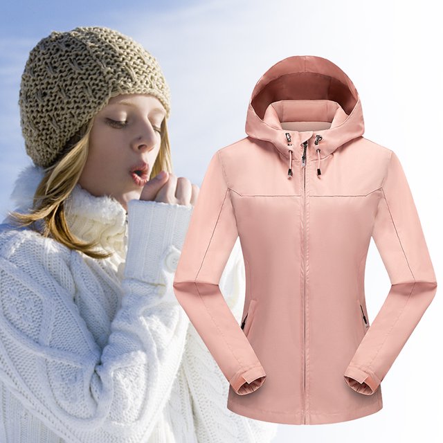Chaqueta bomber Chaquetas transpirables Abrigo táctico con capucha unisex (S mujer) Rosa Chaqueta de bombardero
