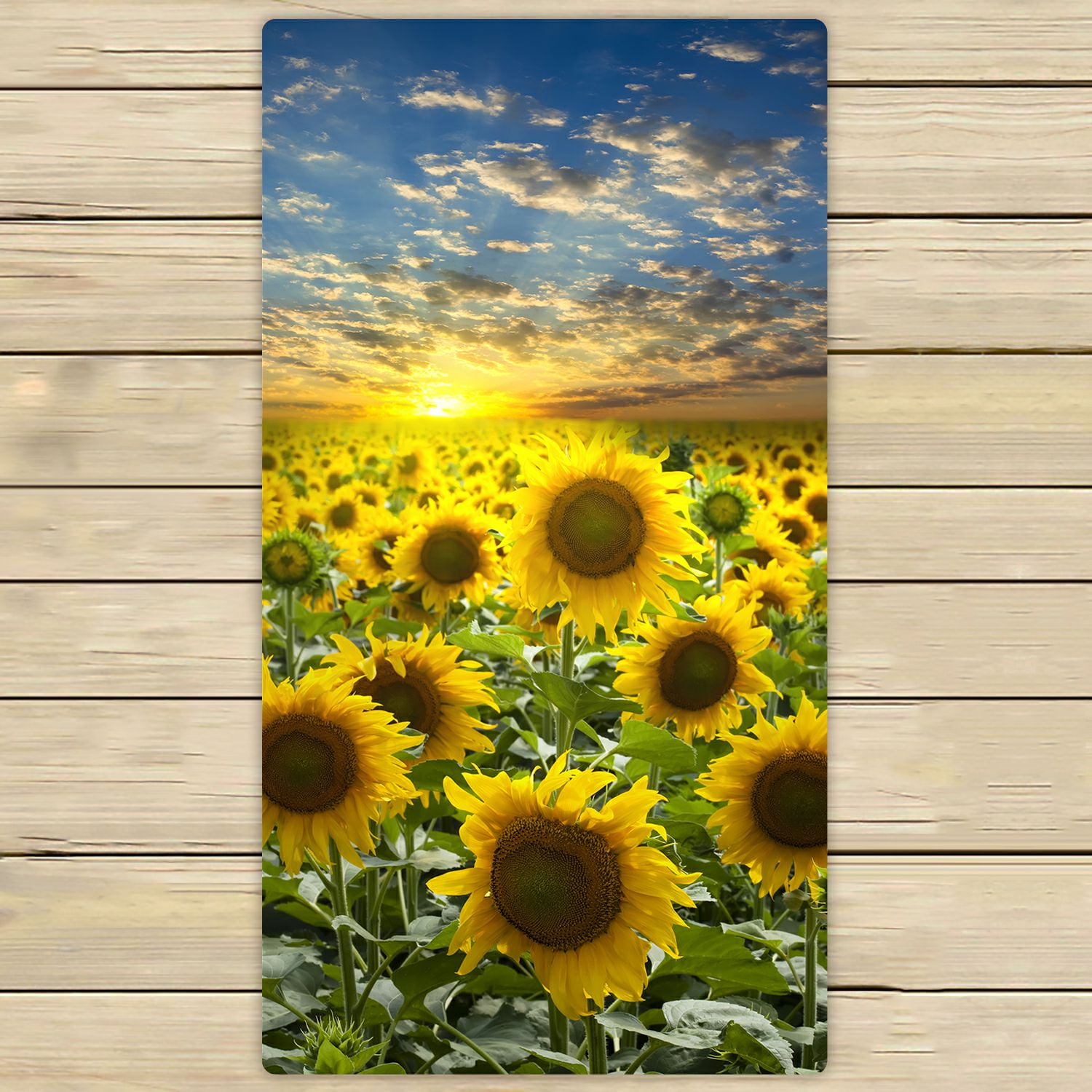 PHFZK Beautiful Sky Cloud Towel, Nature Art Sunflower ...