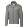 thumbnail image 2 of Men's Cutter & Buck Heather Gray Reno Aces Mainsail Sweater-Knit Full-Zip Jacket, 2 of 3