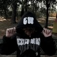 thumbnail image 4 of Sudadera con capucha holgada de gran tamaño con estampado de letras de burbuja estilo Harajuku retro Y2K para hombre, ropa de calle informal gótica para parejas, 4 of 5
