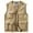 Beige, variant on Men's Full Zippered Cargo Vest Jacket Sleeveless Multi-pocket Waistcoat Outdoor Front Pockets Vest Coat Khaki XXL