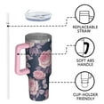thumbnail image 4 of OBREWU Pioneer Flower Tumbler with Handle and Lid,Pioneer Flower 40oz Double Wall Vacuum Insulated Tumbler,Cups Gift for Women and Men, 4 of 7